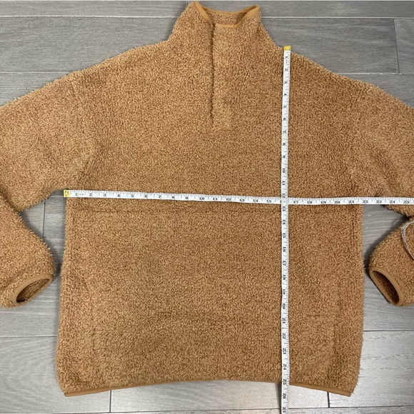 SKIMS Cozy Sweater Pullover Sweatshirt Camel S / M Sherpa Oversized Slouchy - Picture 12 of 13